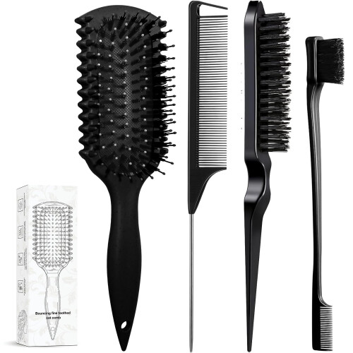 Curl Defining Brush Set Black 3 pcs