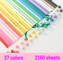 Origami Paper Star Strips 2160 Sheets 27 Colors Double-Sided