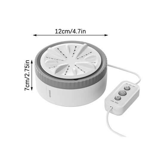 USB-Powered Mini Turbo Washer 4.7" 4KG 3 Timings 1
