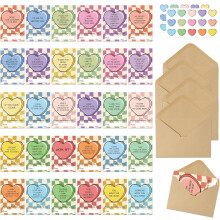 Valentine's Day Cards Set with Envelopes and Stickers