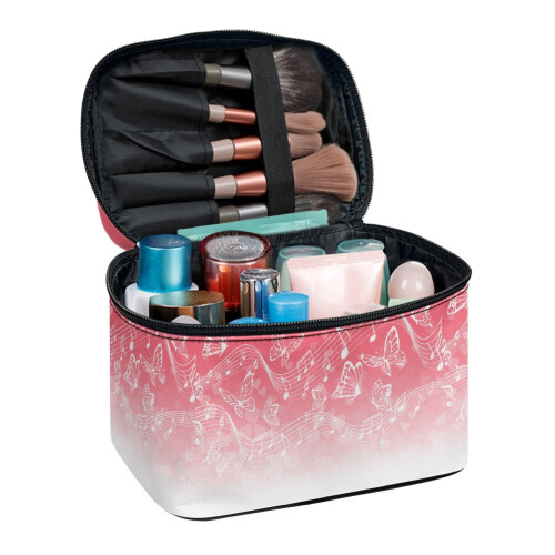 Butterfly Notes Cosmetic Bag Polyester Large Capacity