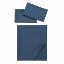 Ikea Ullvide Bedding Set: Luxury Dark Blue Flat Sheet (240X260Cm) & 2-Pack Pillowcases