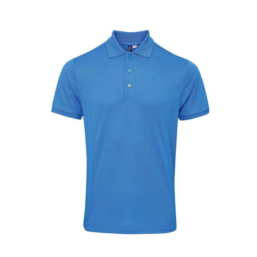 Premier (4Xl, Sapphire Blue) Mens Coolchecker Plus Piqu Polo Shirt