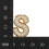 Bubble Letter Necklace 18K Gold Plated Initial Pendant 4