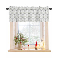 Abstract Geometric Flower Valance Sage Green Grey 42x18