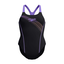 (8 UK, Black) Speedo Womens/Ladies Medley Graphic Print One Piece Swimsuit