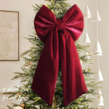 Red Velvet Christmas Bow 36x18 Inch 1 Piece