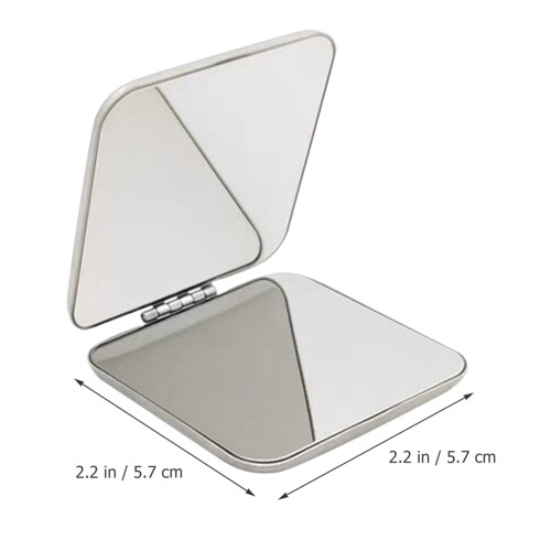 Stainless Steel Handheld Mirror 5.7 x 5.7 cm 2