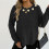 Women's Solid Floral Sweater Round Neck Long Sleeve Knit Top 6