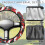 Steering Wheel Cover Camo Red Black Elastic Universal Fit 4
