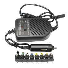 Universal 12V 80W laptop car charger with 8 plugs and
