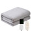 Heated Flannel Blanket Light Grey 32x60 Inches 1