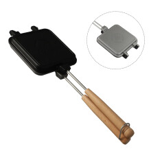 Cast Iron Sandwich Maker Pan Nonstick Black
