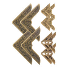 FRCOLOR Vintage Metal Corner Protectors Light Brown 12 pcs