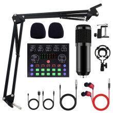 F998 Live Sound Card and DJ Mixer with Voice Changer