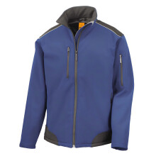 (L, Royal Blue/Black) Result Mens Work Guard Ripstop Soft Shell Jacket