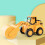 Push Back Engineering Vehicle Toy ABS Plastic 3+ 6