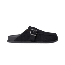 (10 UK, Black) Tommy Jeans Mens Suede Slip-on Mules