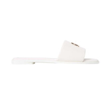(5 UK, Soft Cream) Tommy Hilfiger Womens/Ladies Logo Leather Flat Mule Sandals