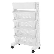 Cube Desk Bookshelf White 64x39x19 cm