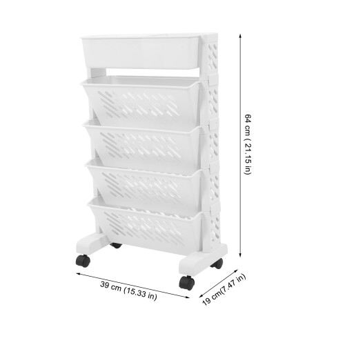 Cube Desk Bookshelf White 64x39x19 cm 1