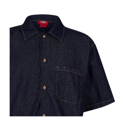 Dickies Dickies Mens Denim Short-Sleeved Shirt 2