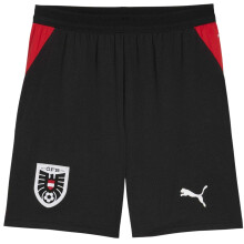 (S, Black/Red) Puma Mens World Cup 2026 Austria FC Regular Home Shorts