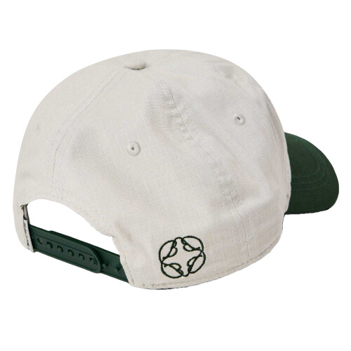 (One Size, White/Green) Belier Cotton Baseball Cap 1