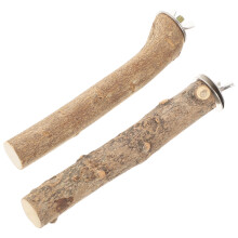 ROSENICE Wooden Metal Standing Bird Perch 2 pcs 15x2.5x15 in