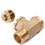 Brass T-Tube Connector DN15 2 pcs 4