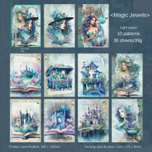 Mermaid Theme Scrapbook Paper Underwater Fantasy 30 Sheets