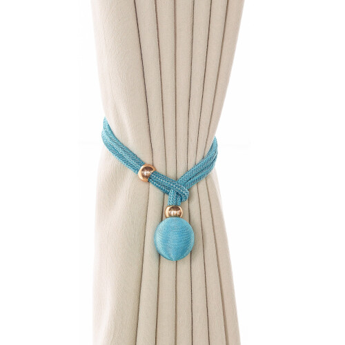 Curtain Tiebacks Heavy Duty Rope 2 Pack Peacock Blue