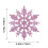Christmas Snowflake Ornaments Pink Glitter Plastic 12 Pcs 1