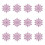 Christmas Snowflake Ornaments Pink Glitter Plastic 12 Pcs 2