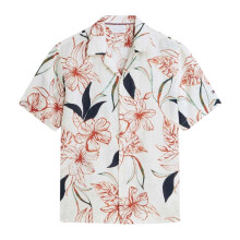 (L, Ivory) Tommy Hilfiger Mens Patterned Shirt