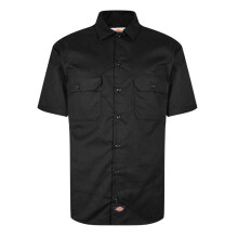 (M, Black) Dickies Mens Relaxed Fit Short-Sleeved Shirt
