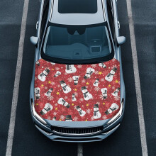 Polyester Car Hood Cover with Snowflake Design for Sedans