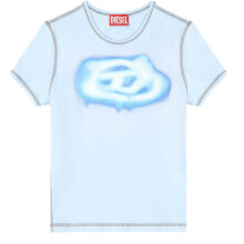(8 UK, Blue) Diesel Womens/Ladies Glow Logo T-Shirt