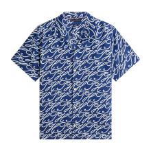 (XL, Navy) Tommy Hilfiger Mens All-Over Print Shirt