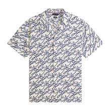 (M, Ecru) Tommy Hilfiger Mens All-Over Print Shirt