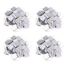 400 Piece Mirror Tile Wall Sticker 3D Decal Room Decor Stick (Silver)