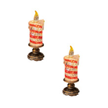 LED Christmas Candle 6 Inch Battery Operated 2PCS