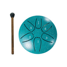 Rain Drum Outdoor 3 Inch 6-Note Steel Tongue Drum Green