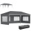 3 x 6m Pop-Up Gazebo, with Removable Walls - Grey 1