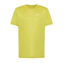 (L, Chartreuse) Jack Wolfskin Mens Tech Logo T-Shirt