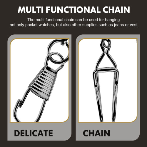 Pocket Watch Chain Retro Antique Alloy 2 pcs 1