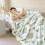 Warm Nap Double Layer Blanket Lambswool Taffeta Green 1