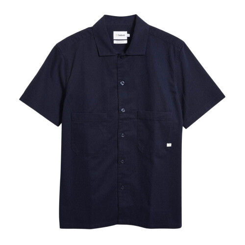 Farah (S, Navy) Farah Mens Cotton Blend Shirt
