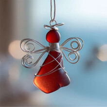 Sea Glass Angel Ornament Christmas Decor 1 Piece