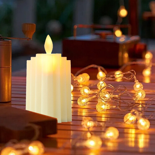LED Electronic Candle Warm Light Christmas Decor 6 pcs 9 cm